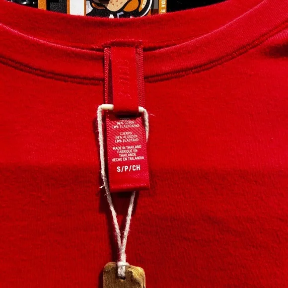 Skims Red Women’s Long Sleeve Shirt Size Small - Picture 3 of 4